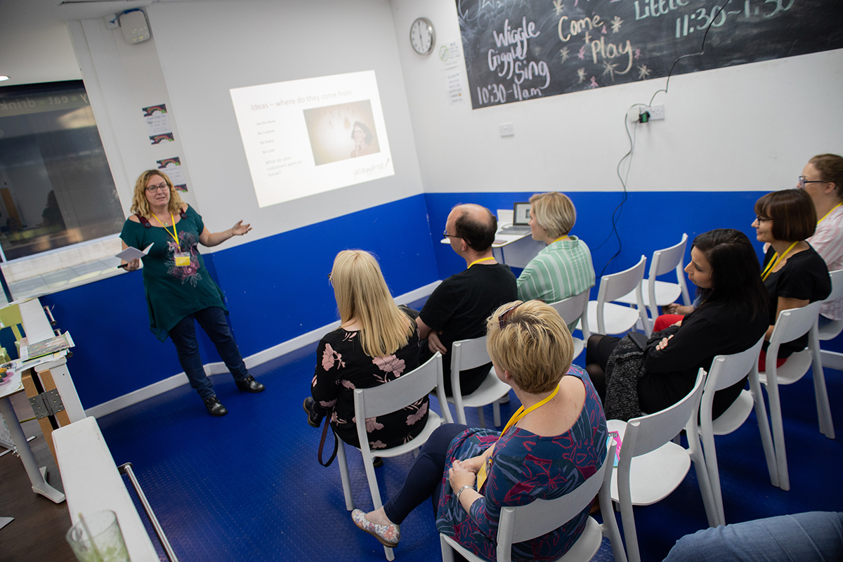 Woman speaker at an event