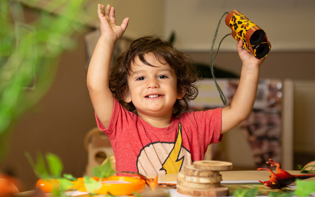 Child playing in a nursery setting